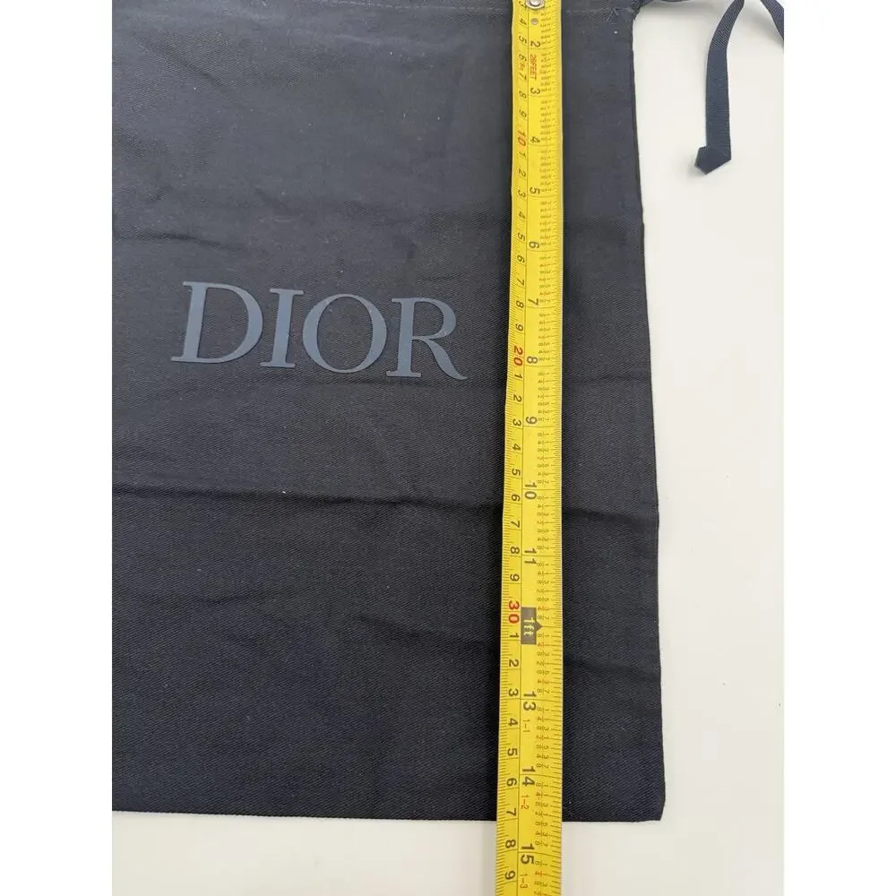 Authentic Christian Dior Homme Black Cotton Drawstring Dust Bag Pouch